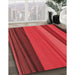 Machine Washable Transitional Red Rug in a Family Room, wshpat801rd