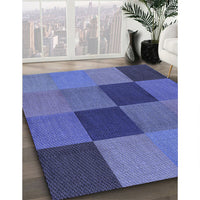 Patterned Sky Blue Rug, pat802blu