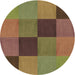 Square Machine Washable Transitional Dark Golden Brown Rug in a Living Room, wshpat802brn