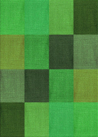 Machine Washable Transitional Neon Green Rug, wshpat802grn