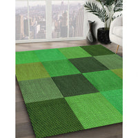 Patterned Neon Green Rug, pat802grn