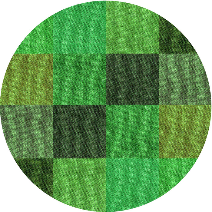 Square Patterned Neon Green Rug, pat802grn
