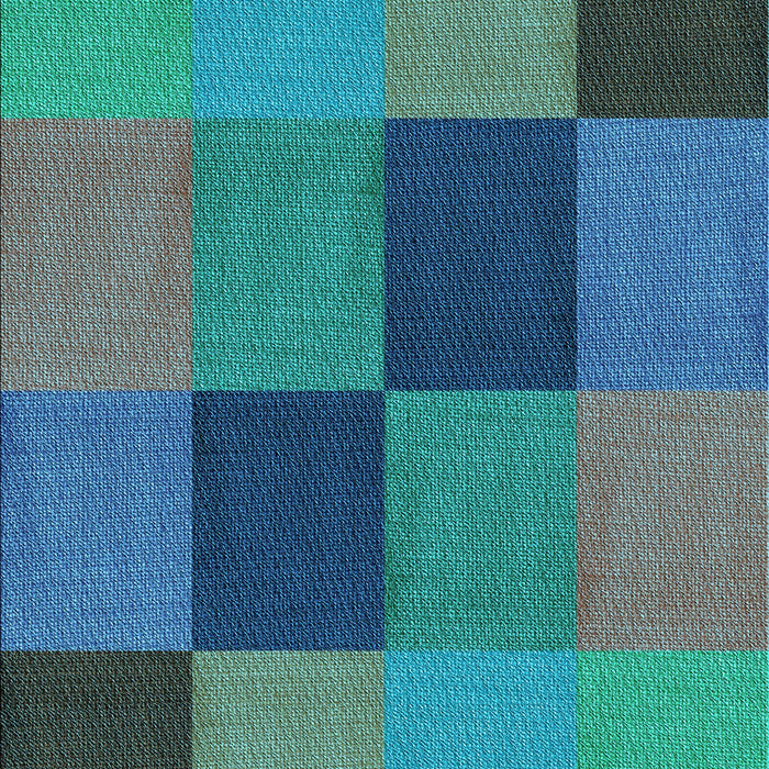 Patterned Dark Turquoise Green Rug, pat802lblu