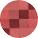 Square Patterned Red Rug, pat802rd