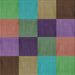 Sideview of Machine Washable Transitional Green Rug, wshpat802