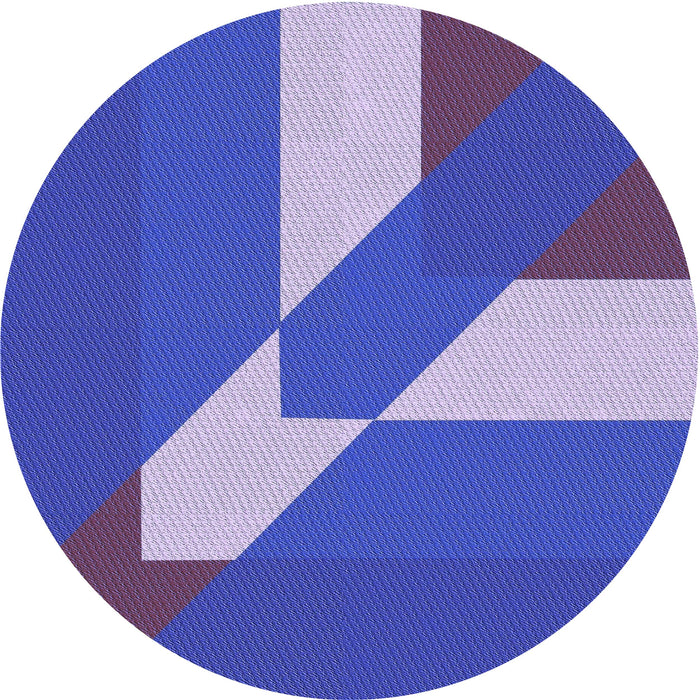 Square Patterned Light Slate Blue Rug, pat803blu