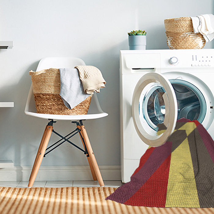 Machine Washable Transitional Bronze Brown Rug in a Washing Machine, wshpat803brn