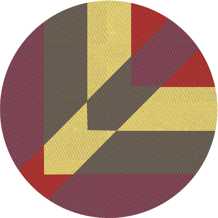 Square Patterned Bronze Brown Rug, pat803brn