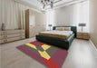 Patterned Bronze Brown Rug in a Bedroom, pat803brn