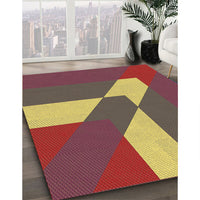 Patterned Bronze Brown Rug, pat803brn