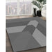 Machine Washable Transitional Gunmetal Gray Rug in a Family Room, wshpat803gry