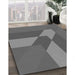 Patterned Gunmetal Gray Rug in Family Room, pat803gry