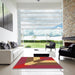 Machine Washable Transitional Red Rug in a Kitchen, wshpat803org