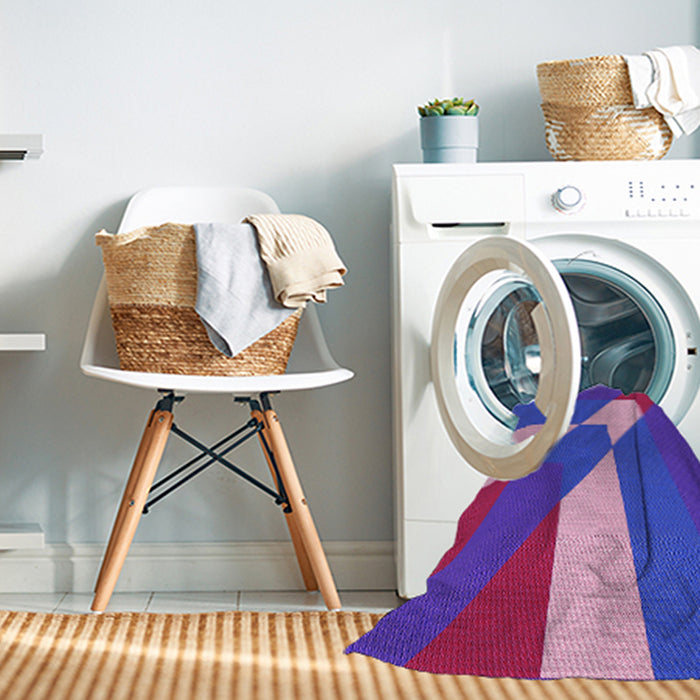 Machine Washable Transitional Purple Rug in a Washing Machine, wshpat803pur