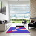 Square Patterned Purple Rug in a Living Room, pat803pur