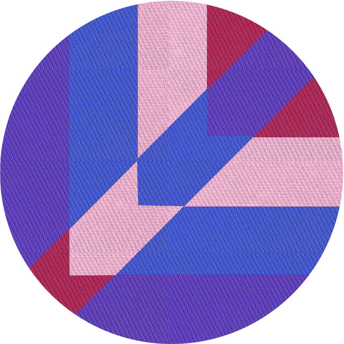 Square Patterned Purple Rug, pat803pur