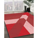 Machine Washable Transitional Red Rug in a Family Room, wshpat803rd