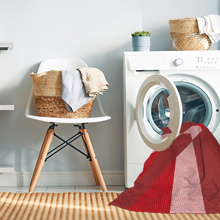 Machine Washable Transitional Red Rug in a Washing Machine, wshpat803rd