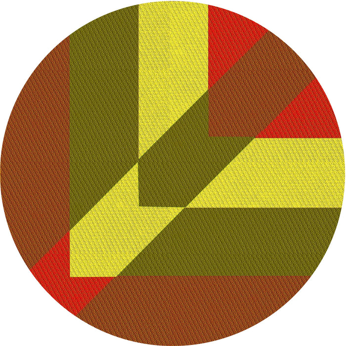 Square Patterned Red Rug, pat803yw