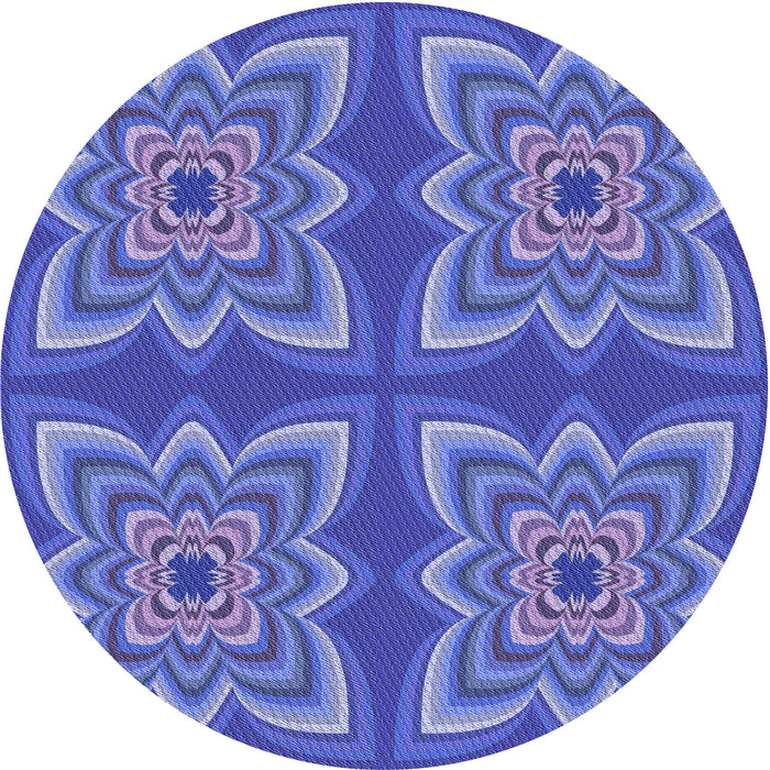 Square Patterned Sky Blue Rug, pat804blu