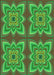 Patterned Neon Green Rug, pat804grn