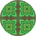 Square Patterned Neon Green Rug, pat804grn