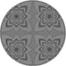 Square Patterned Carbon Gray Rug, pat804gry