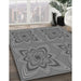 Patterned Carbon Gray Rug in Family Room, pat804gry