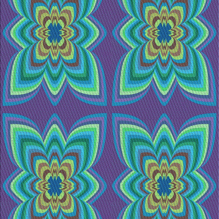 Machine Washable Transitional Deep Periwinkle Purple Rug, wshpat804lblu