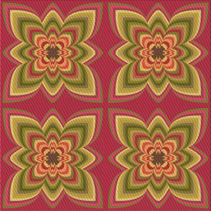 Round Patterned Caramel Brown Rug, pat804org