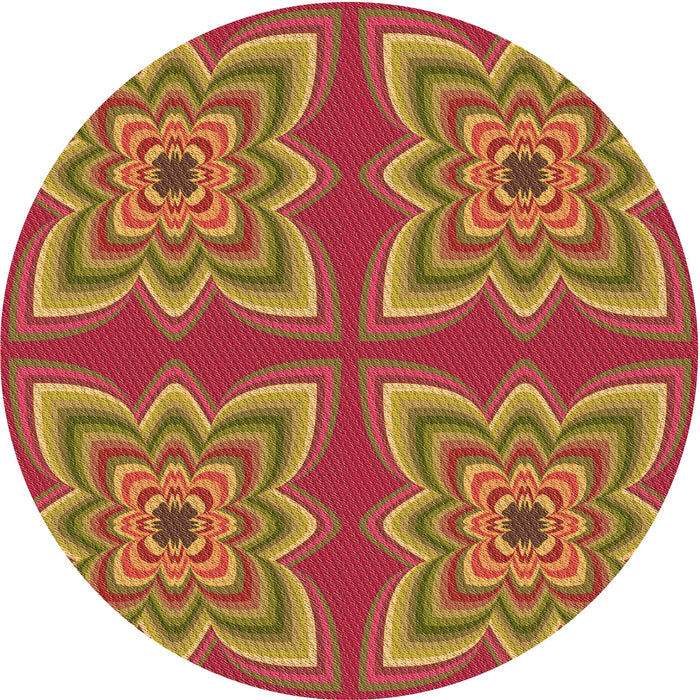 Square Patterned Caramel Brown Rug, pat804org