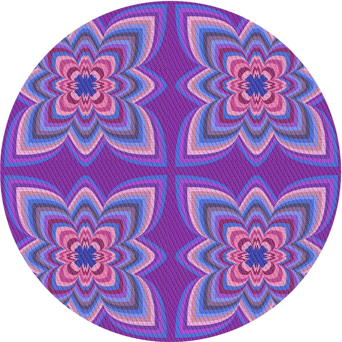 Square Patterned Purple Rug, pat804pur