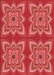 Machine Washable Transitional Red Rug, wshpat804rd