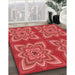 Patterned Red Rug in Family Room, pat804rd