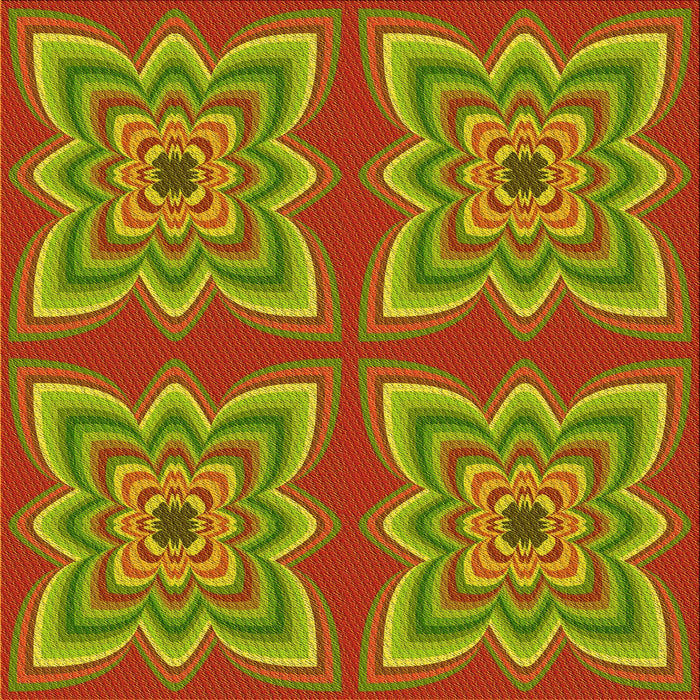 Round Patterned Pistachio Green Rug, pat804yw