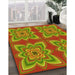 Machine Washable Transitional Pistachio Green Rug in a Family Room, wshpat804yw