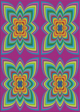 Patterned Emerald Green Novelty Rug, pat804