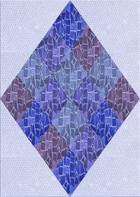 Machine Washable Transitional Periwinkle Purple Rug, wshpat805blu