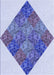 Machine Washable Transitional Periwinkle Purple Rug, wshpat805blu