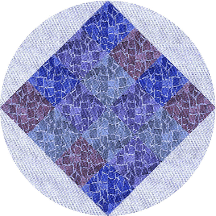 Square Patterned Periwinkle Purple Rug, pat805blu