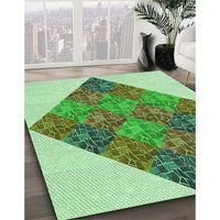 Patterned Green Rug, pat805grn