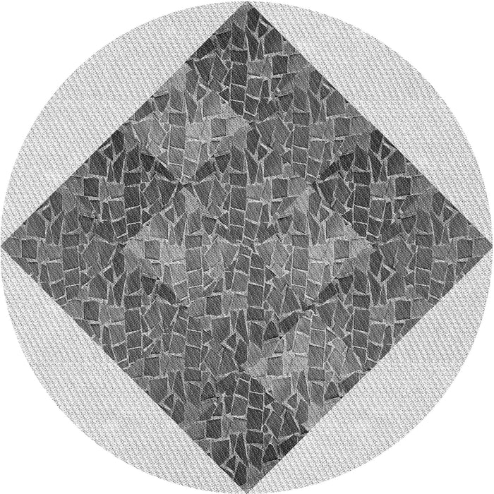 Square Patterned Smokey Gray Rug, pat805gry