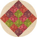 Square Patterned Red Rug, pat805org