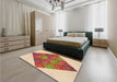 Patterned Red Rug in a Bedroom, pat805org