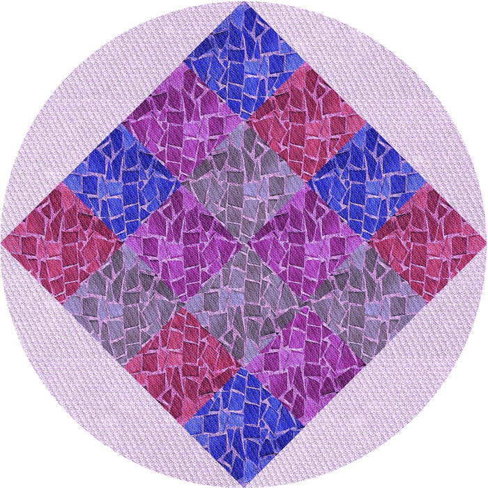 Square Patterned Blossom Pink Rug, pat805pur