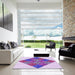 Machine Washable Transitional Blossom Pink Rug in a Kitchen, wshpat805pur