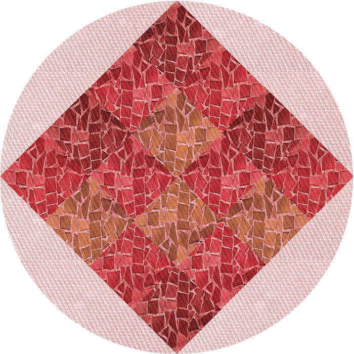 Square Machine Washable Transitional Deep Rose Pink Rug in a Living Room, wshpat805rd