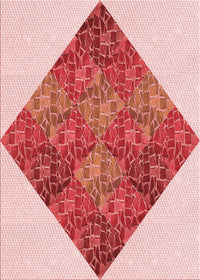 Machine Washable Transitional Deep Rose Pink Rug, wshpat805rd