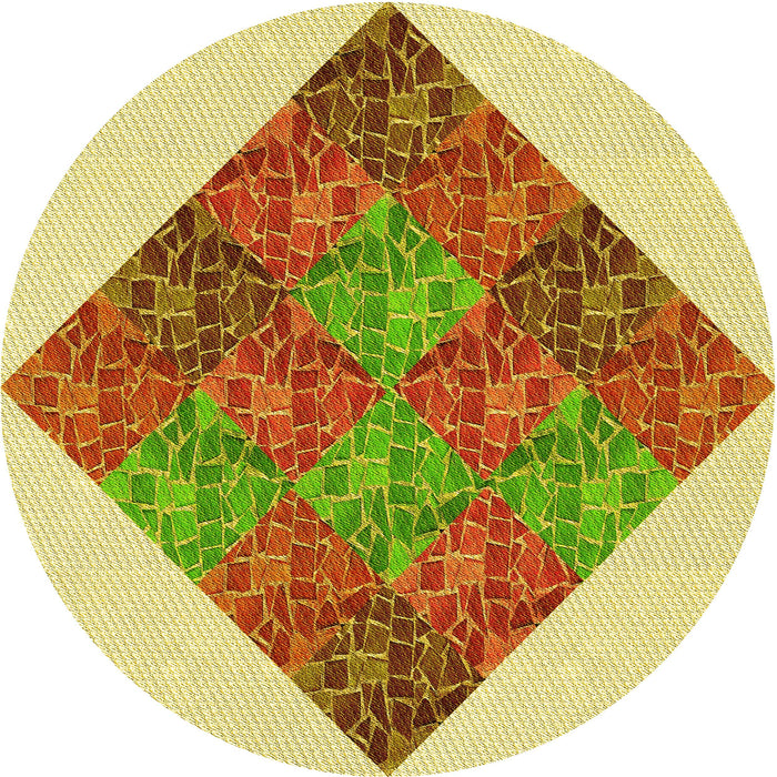 Square Patterned Sedona Brown Rug, pat805yw