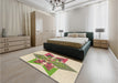 Patterned Khaki Gold Rug in a Bedroom, pat806brn